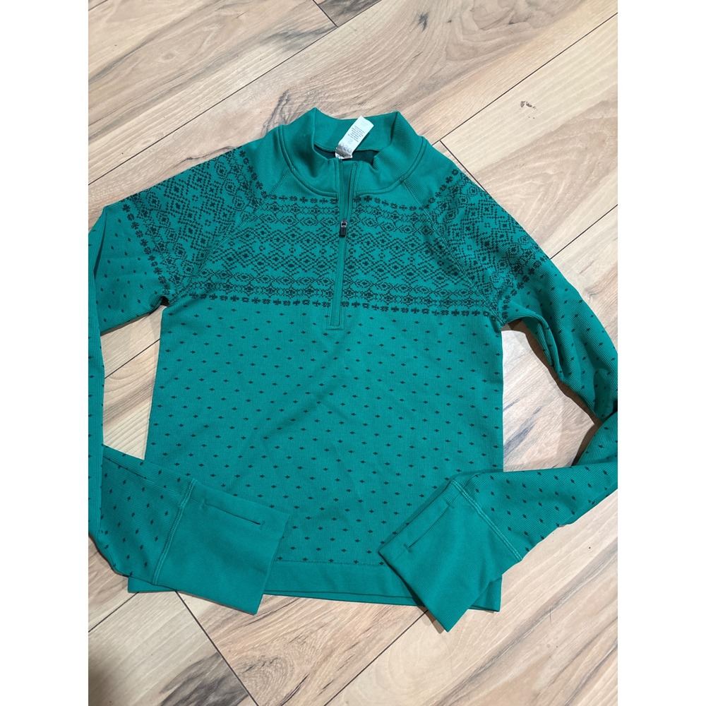 DSG Womens‎ Small Green Pullover Long Sleeve 1/4 Zip Athletic Top